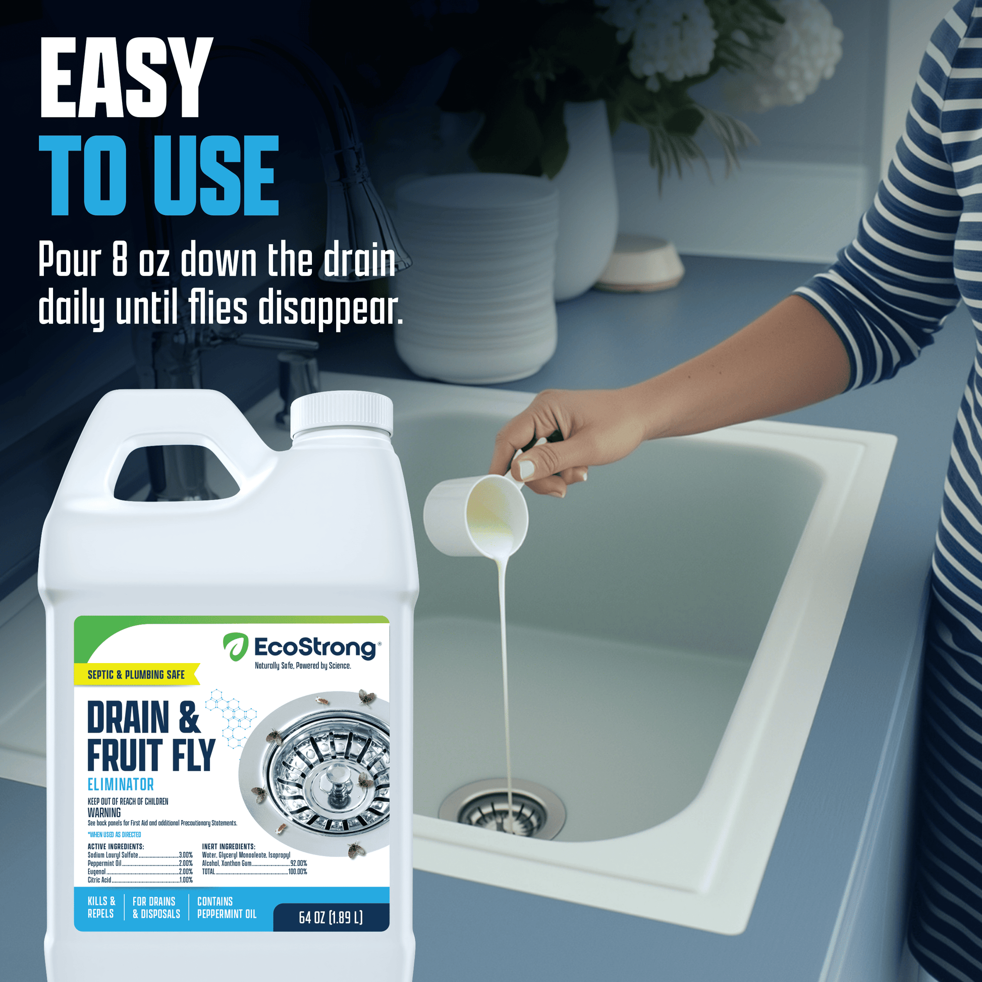 EcoStrong Drain and Fruit Fly Eliminator 64 ounce #size_64-oz-bottle