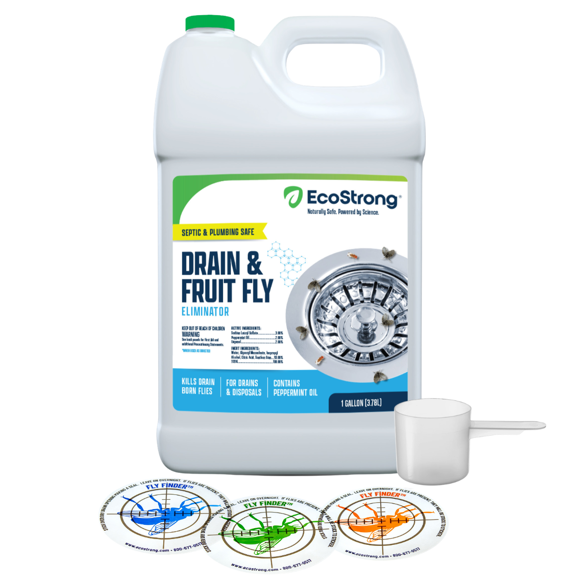 EcoStrong Drain and Fruit Fly Eliminator 1 Gallon #size_1-gallon-with-3-fly-finder-traps