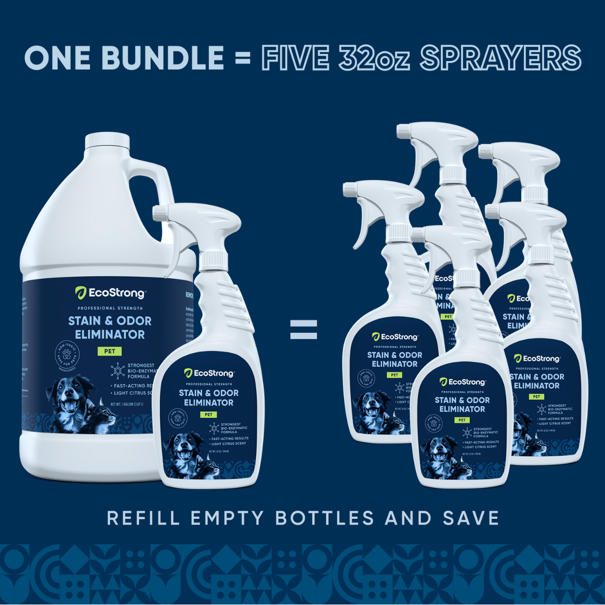 EcoStrong Pet Stain and Odor Eliminator 5 gallon #size_32-oz-sprayer-bottle-and-1-gallon-refill
