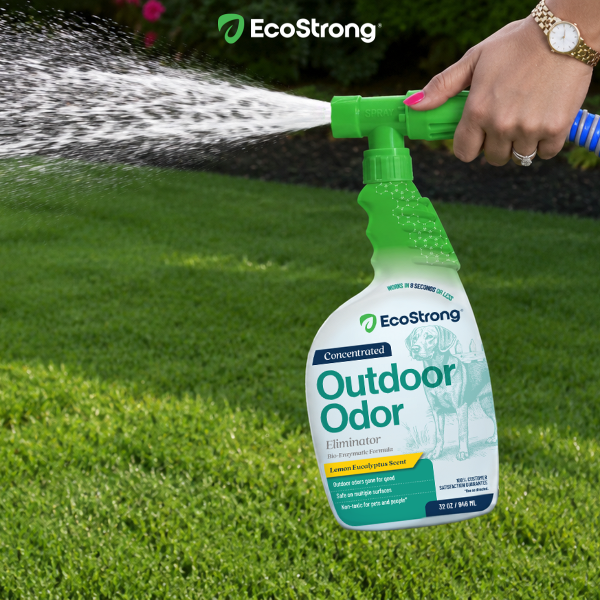 EcoStrong Outdoor Odor Eliminator 1 gallon and 32 oz sprayer #size_32-oz-sprayer-bottle-and-1-gallon-refill