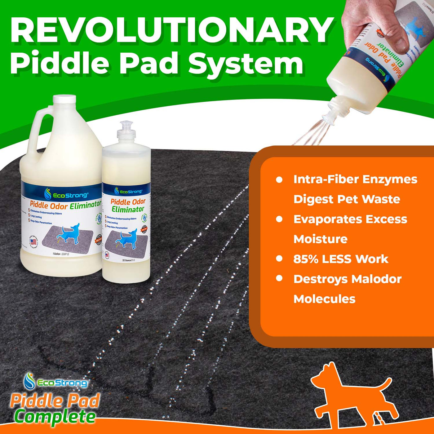 EcoStrong Piddle Pad Complete#size_two-36-inch-circle-pads-and-32-oz-piddle-odor-eliminator