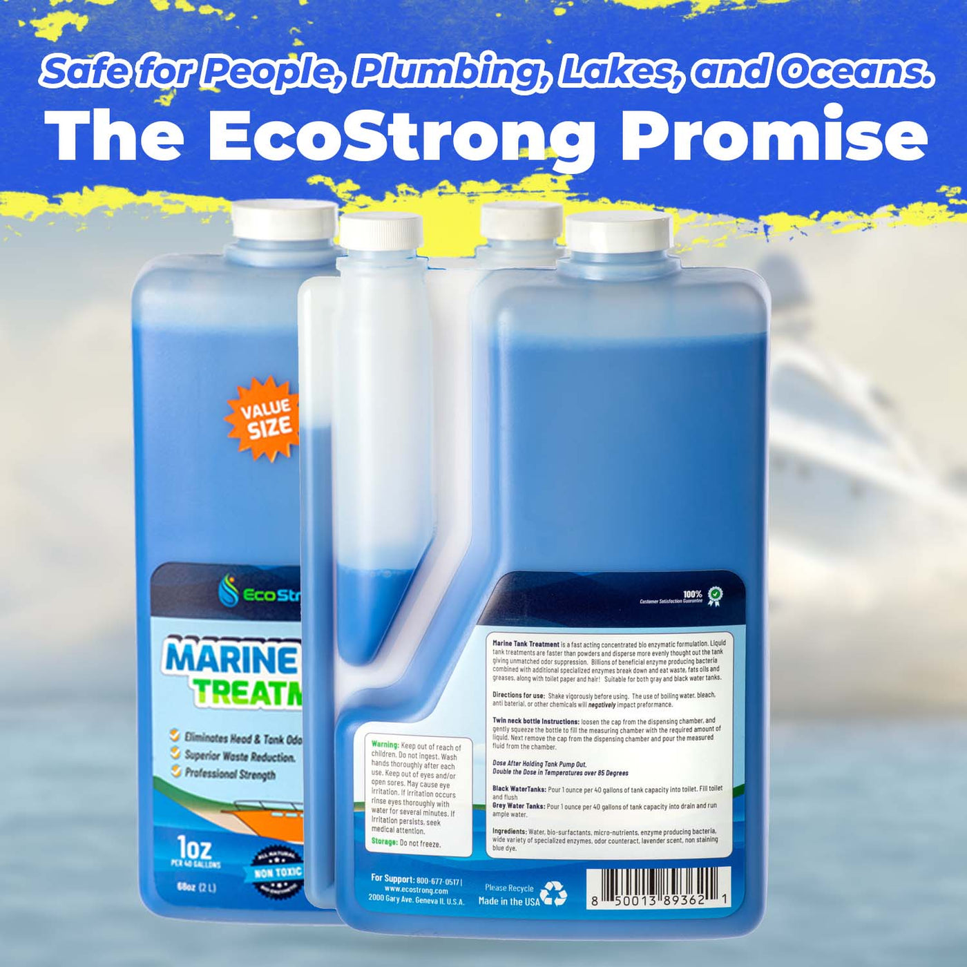Marine Holding Tank Treatment: Blackwater Enzymatic Additive for Odors –  EcoStrong